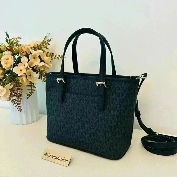 Michael Kors XS Jet Set Travel Carryall Top Zip Tote Black - Picture 4 of 9